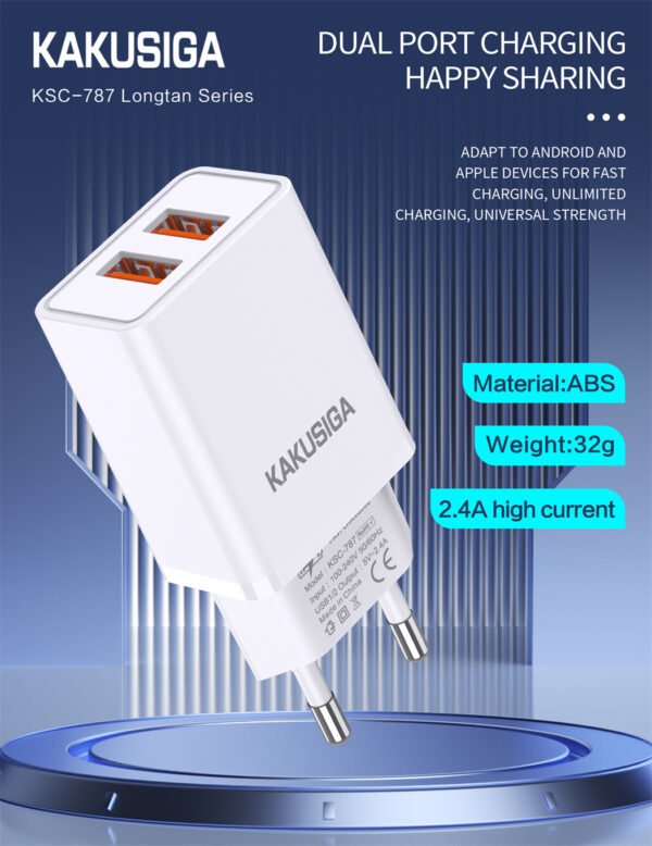KSC-787 LONGTAN Series Dual Port Smart Charger (EU) - Image 4