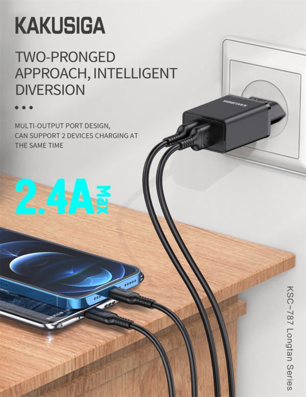 KSC-787 LONGTAN Series Dual Port Smart Charger (EU) - Image 5
