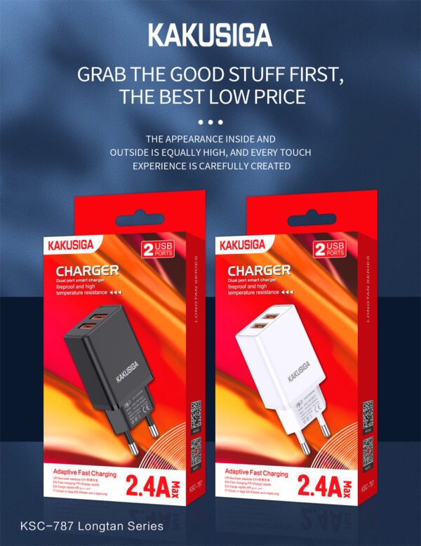 KSC-787 LONGTAN Series Dual Port Smart Charger (EU) - Image 2