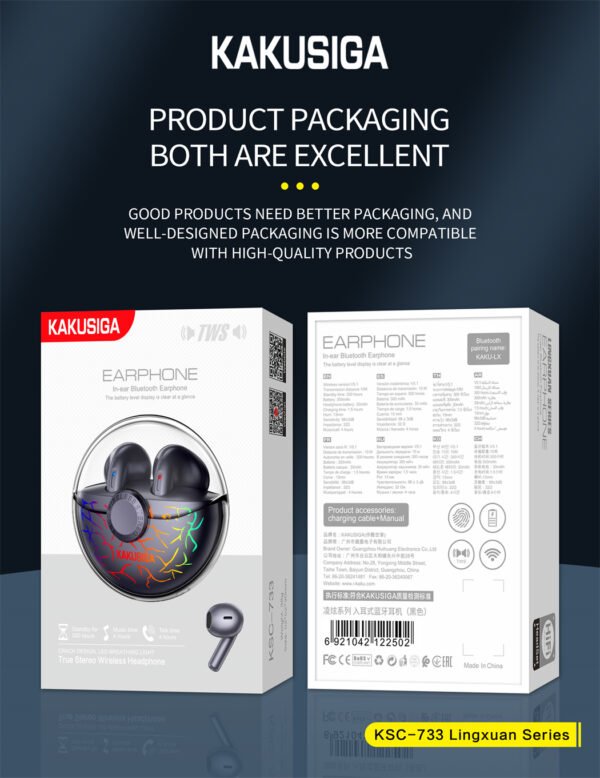 KSC-733 LINGXUAN in-ear Wireless  stereo headset - Image 2