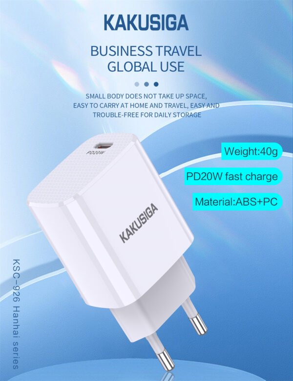 KSC-926 HANHAI series PD20W single port smart charger (European standard) - Image 3