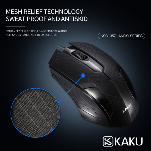 KSC-357 LANGSI three-button  optical mouse - Image 3