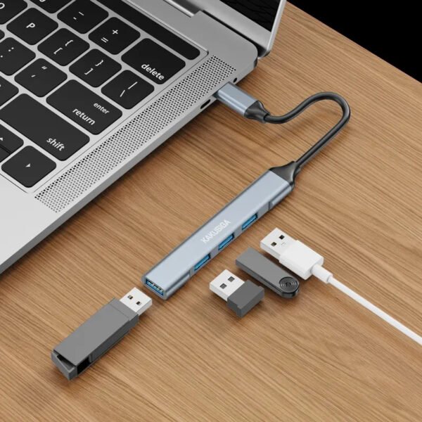 KSC-752 KUOZHAN  4 in 1 converter (Type-C to USB3.0+USB2.0X3) - Image 2