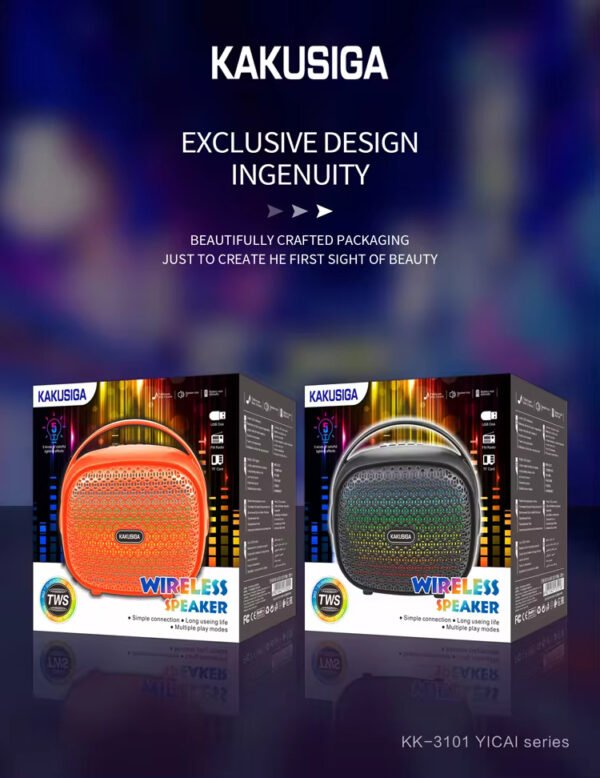 KK-8103 SHUANGMAI series Fantasy LED wireless speaker - Image 2