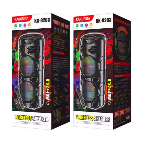 KK-8203 Leini series Colorful speaker light wireless speaker - Image 2