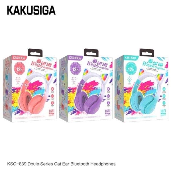 KSC-1118 QILE Series Cat ear headset Wireless earphones - Image 2
